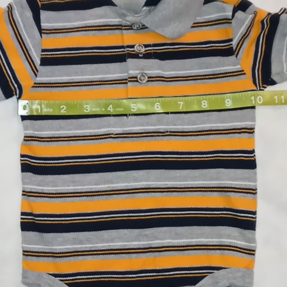 Wonderkids Layered-Look Stripe Polo Bodysuit - Picture 11 of 11